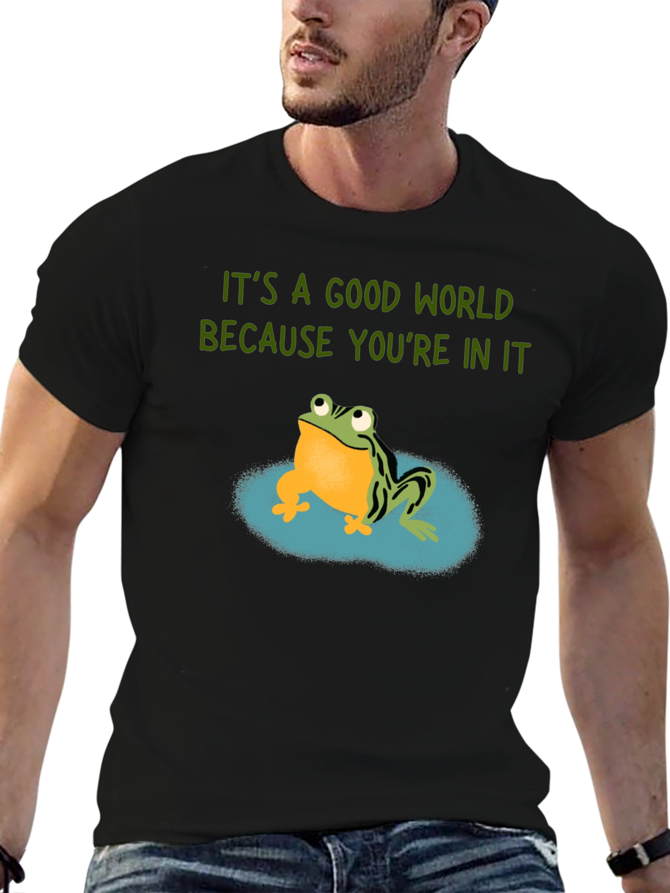Frog Graphic Tee - Its A Good World