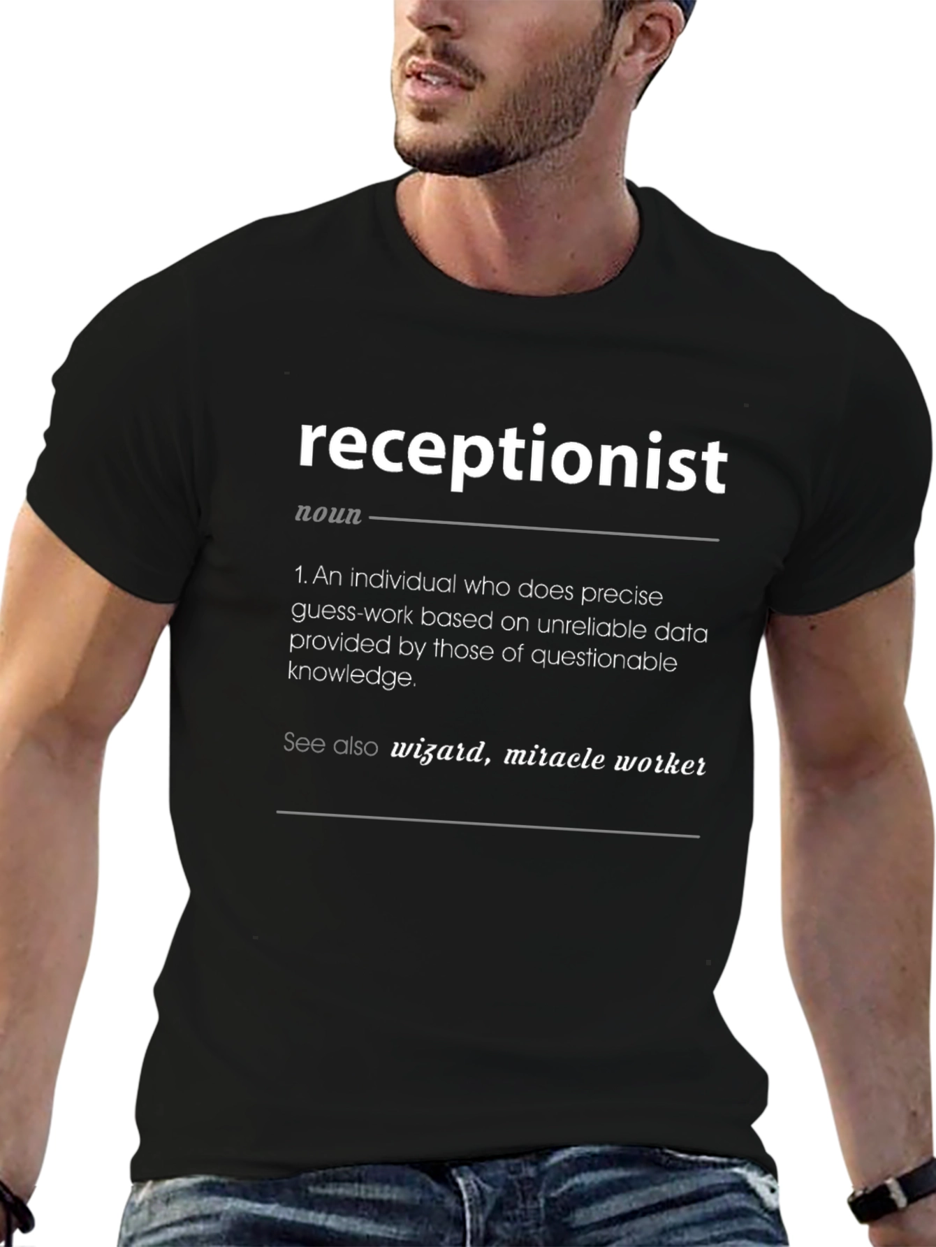 Receptionist Definition T-Shirt - Funny Job Tee