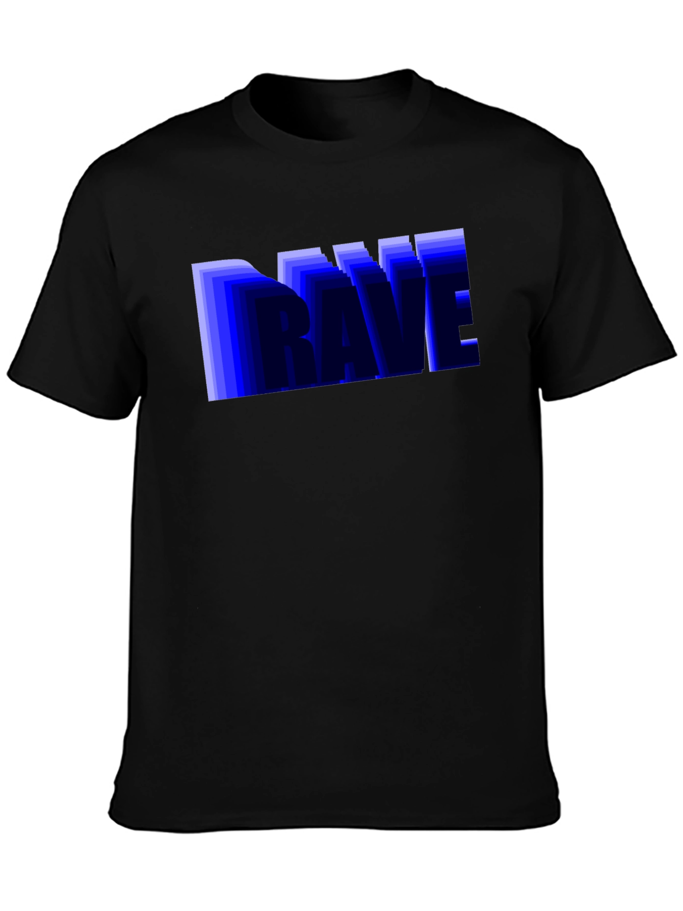 Rave Graphic Print Black T-Shirt