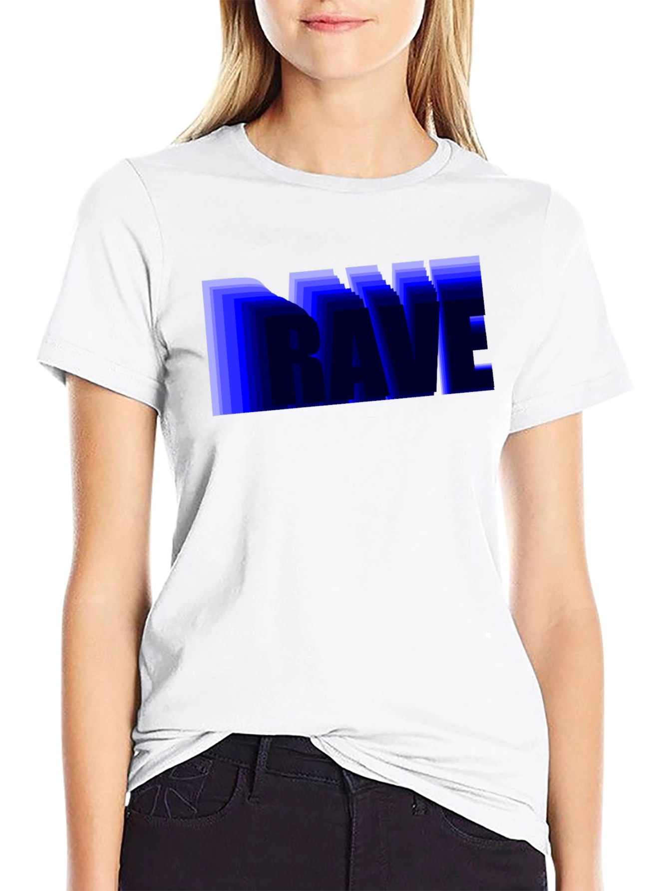 Rave Graphic Print Black T-Shirt