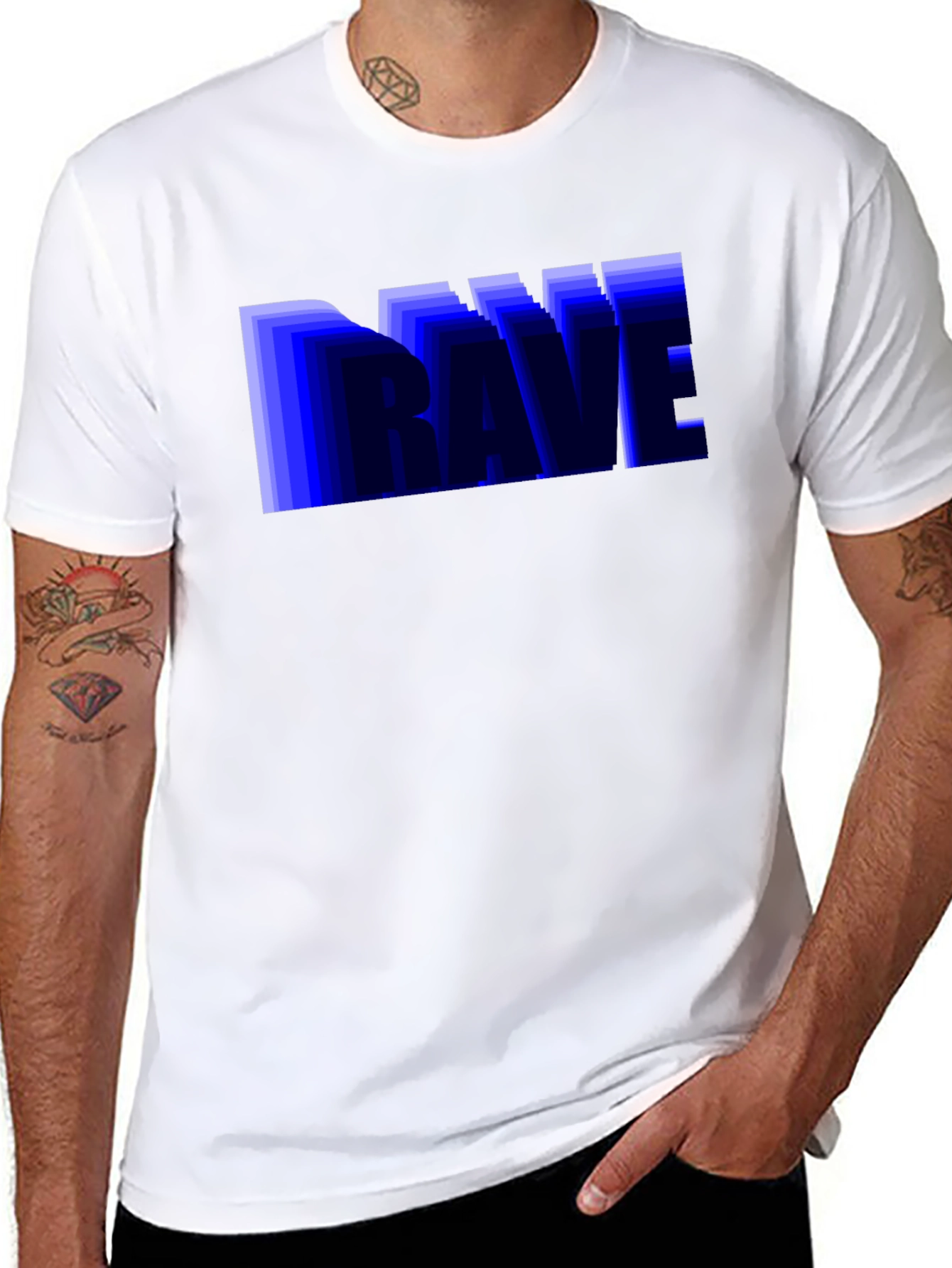 Rave Graphic Print Black T-Shirt