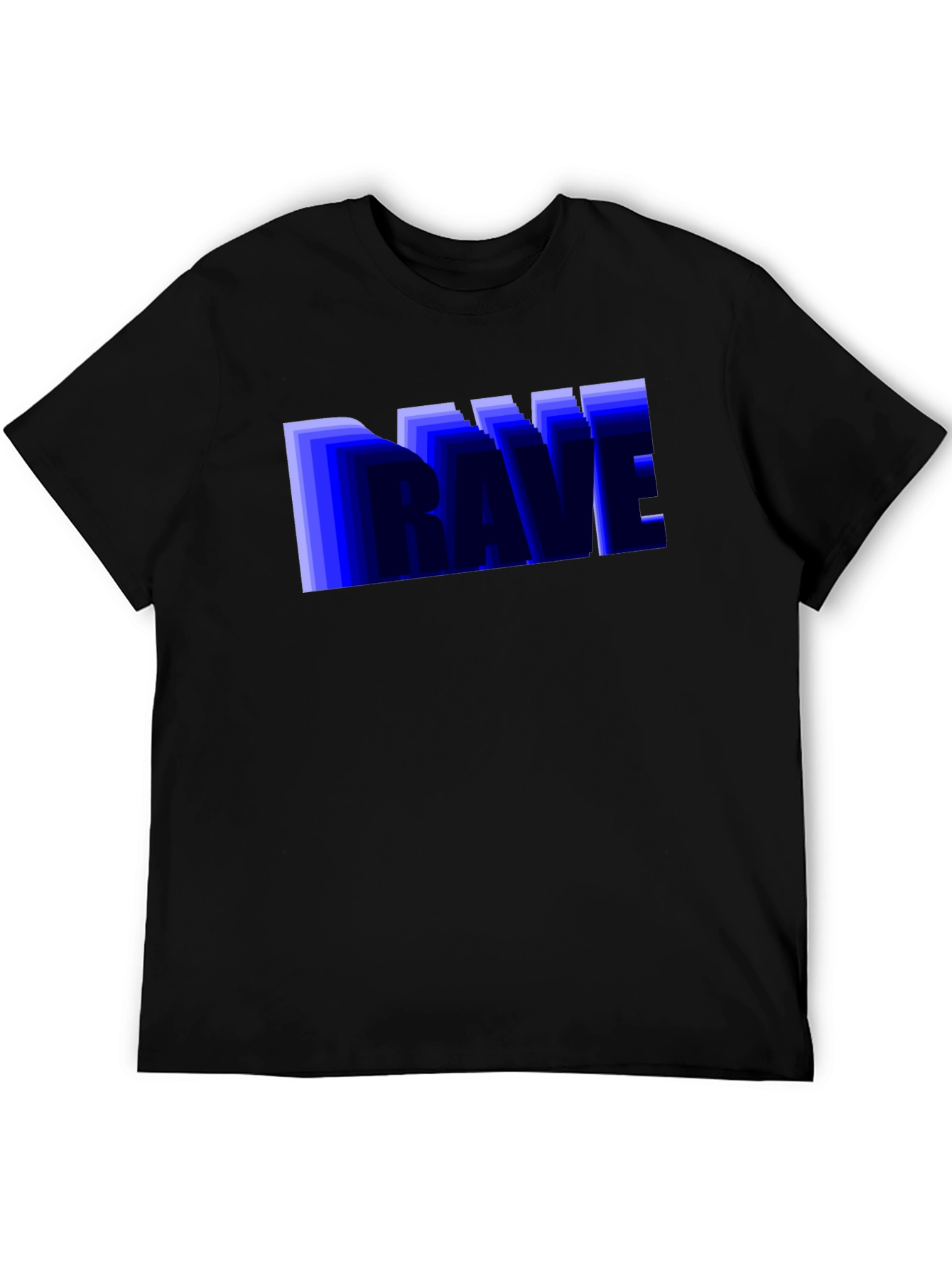 Rave Graphic Print Black T-Shirt