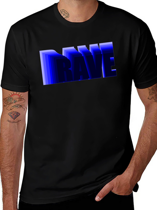 Rave Graphic Print Black T-Shirt