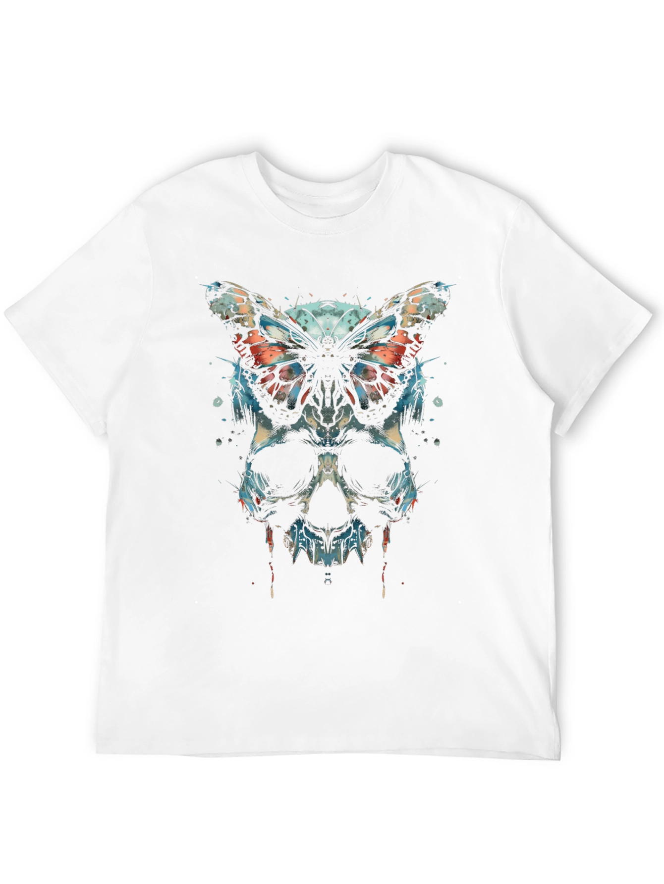 Skull & Butterfly Graphic T-Shirt - Edgy Streetwear