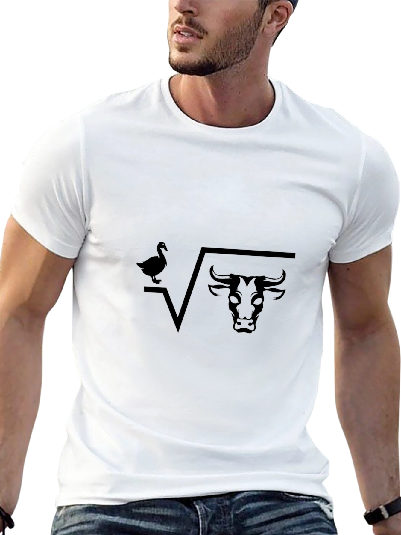 Duck Under Root Bull Black T-Shirt