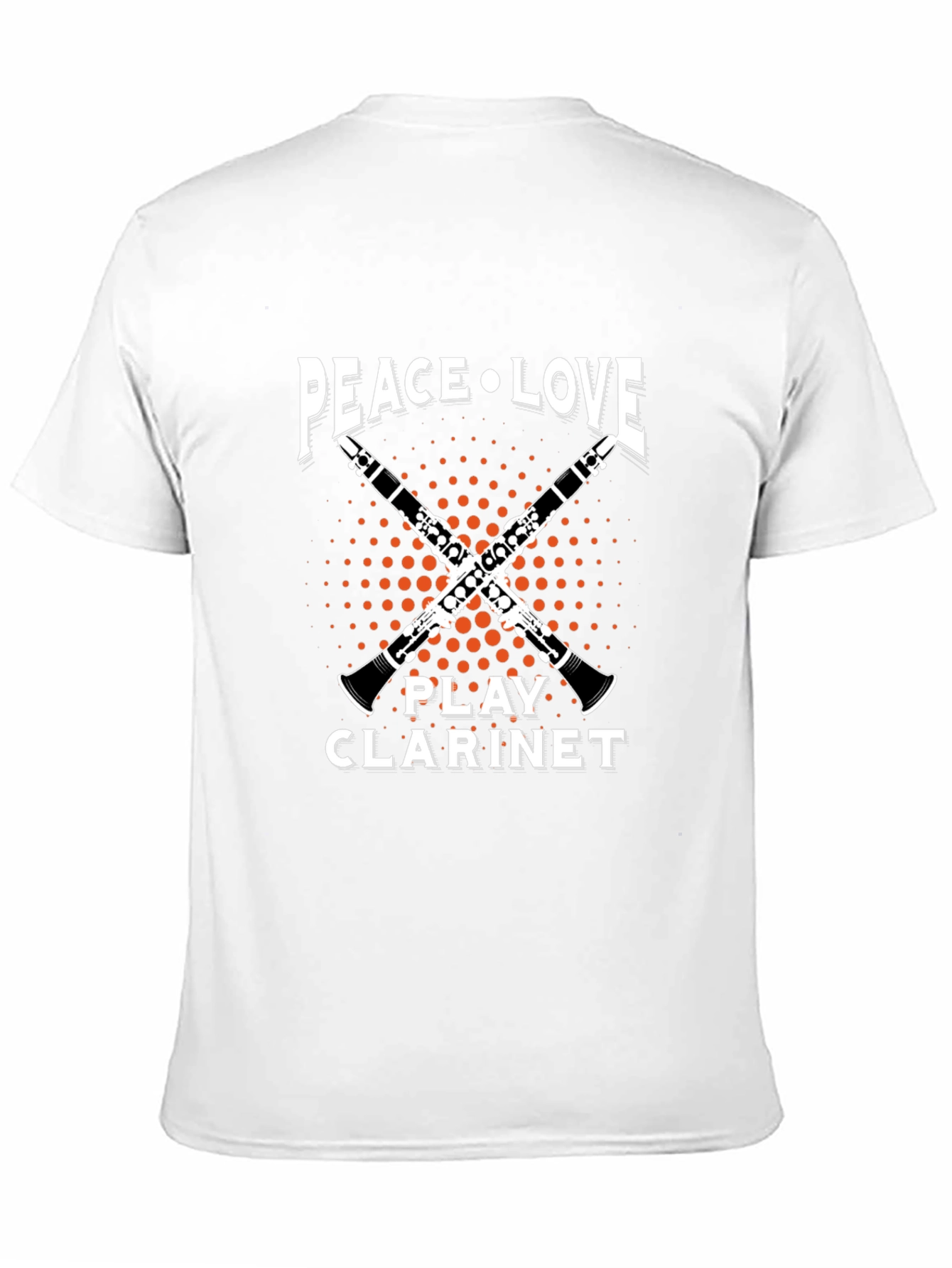 Peace Love Play Clarinet Graphic T-Shirt