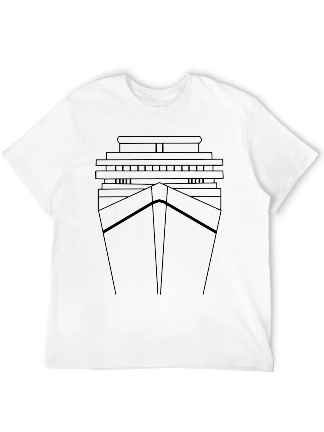 Cruise Ship T-Shirt - Nautical Style - Black