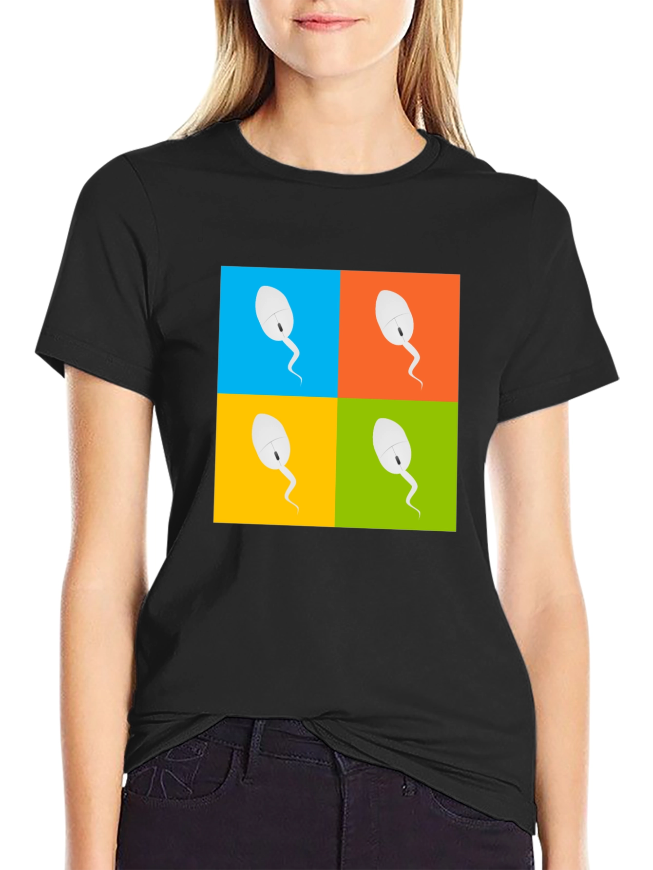 Pop Art Computer Mouse Graphic T-Shirt