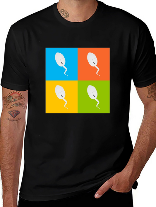 Pop Art Computer Mouse Graphic T-Shirt