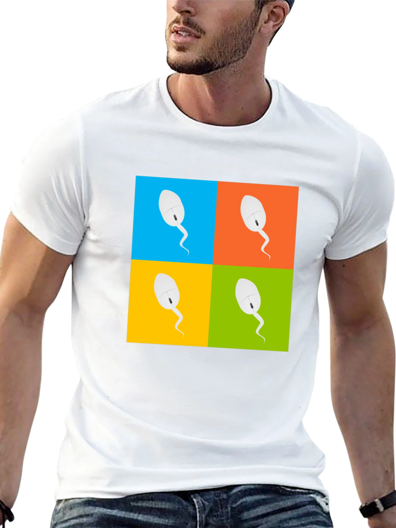 Pop Art Computer Mouse Graphic T-Shirt