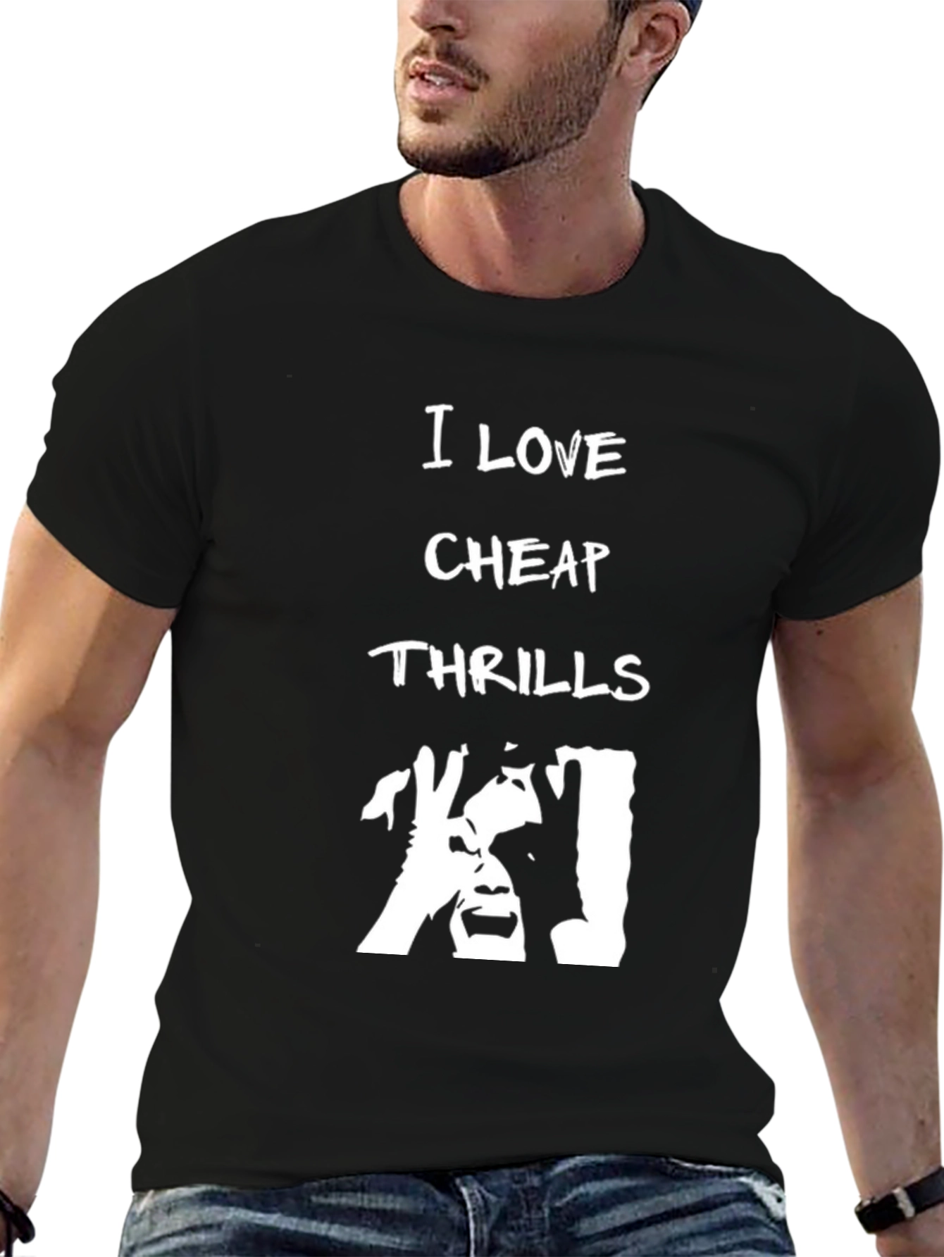 I Love Cheap Thrills Black T-Shirt