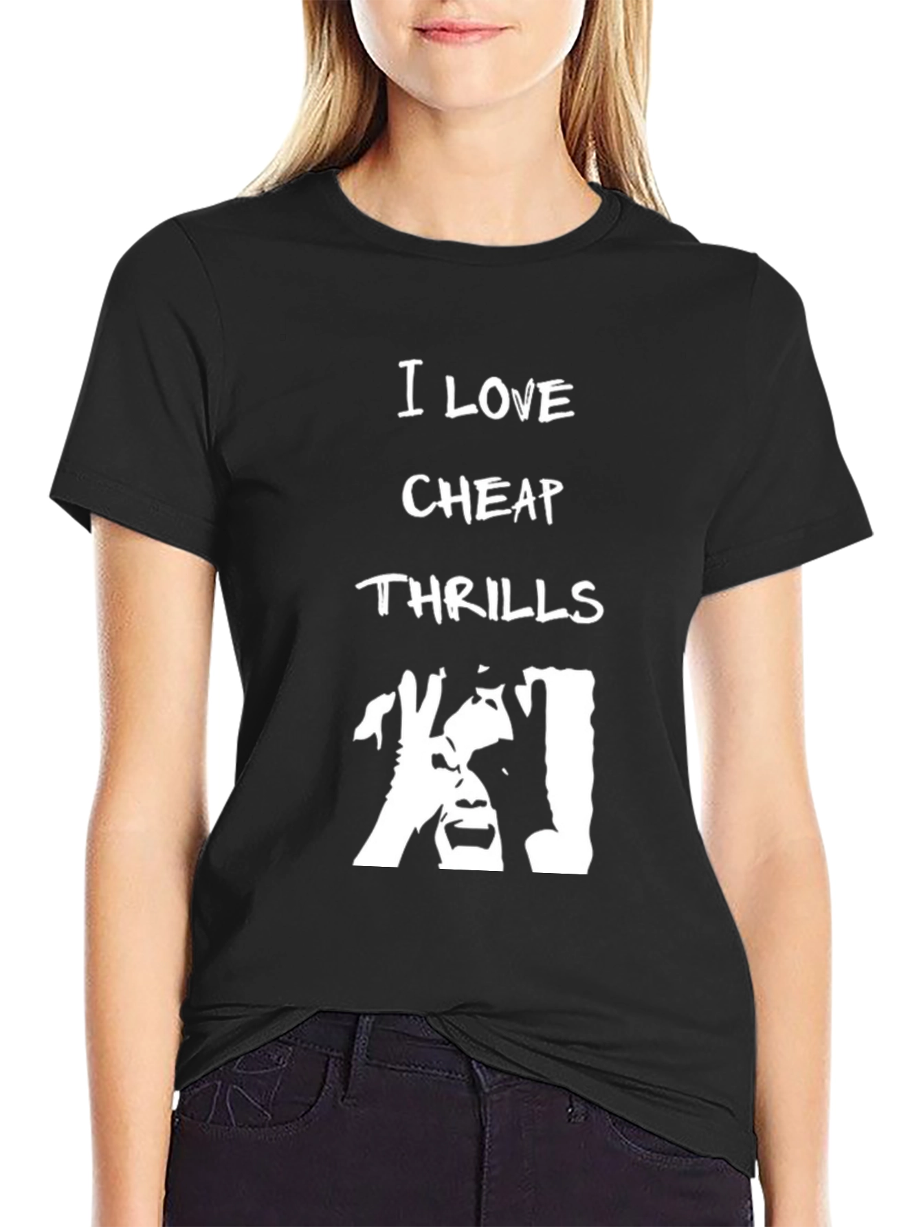 I Love Cheap Thrills Black T-Shirt