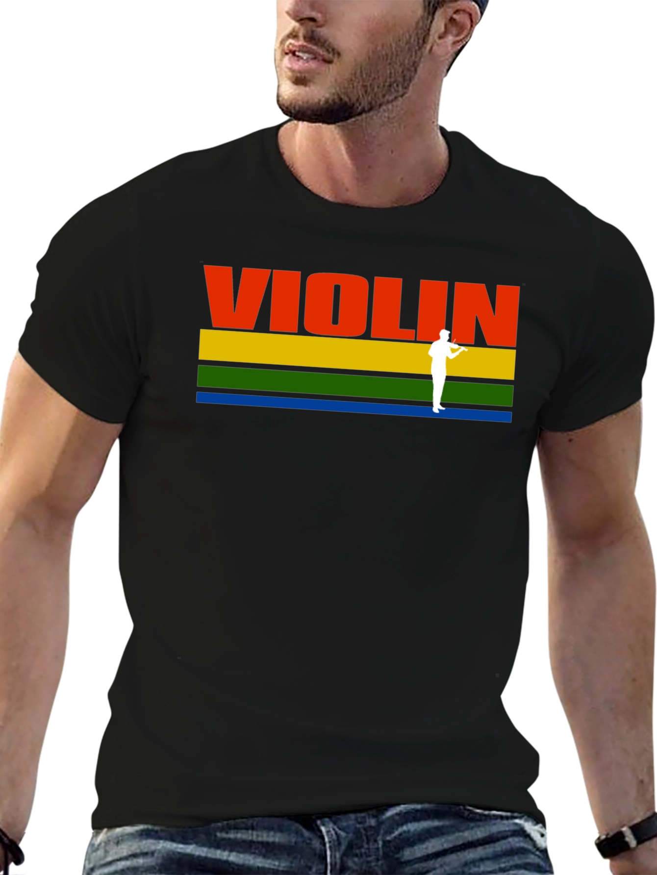 Violin Player Graphic Tee - Musical Gift