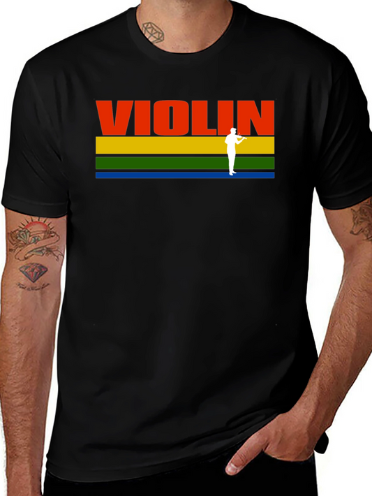Violin Player Graphic Tee - Musical Gift