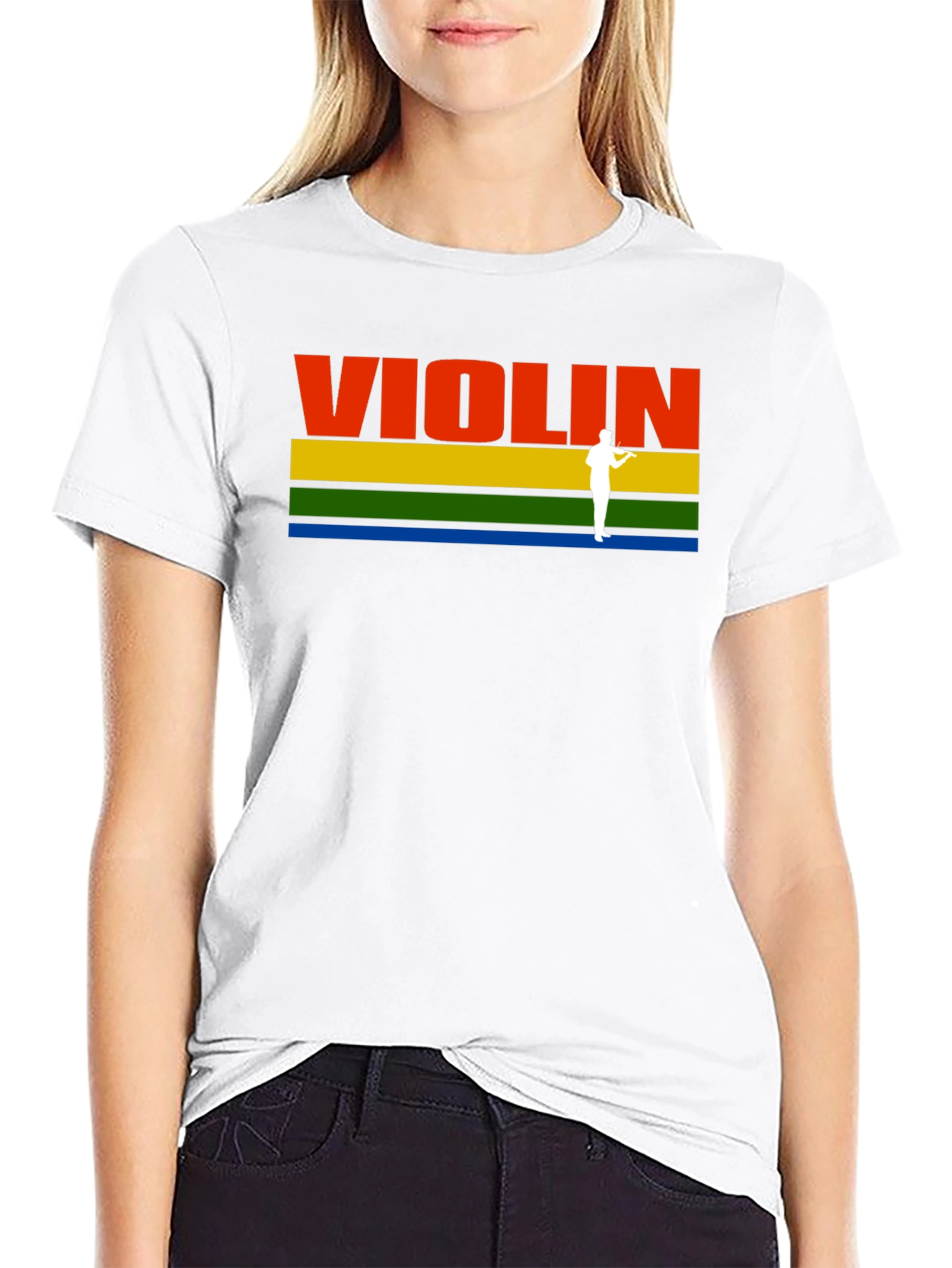 Violin Player Graphic Tee - Musical Gift