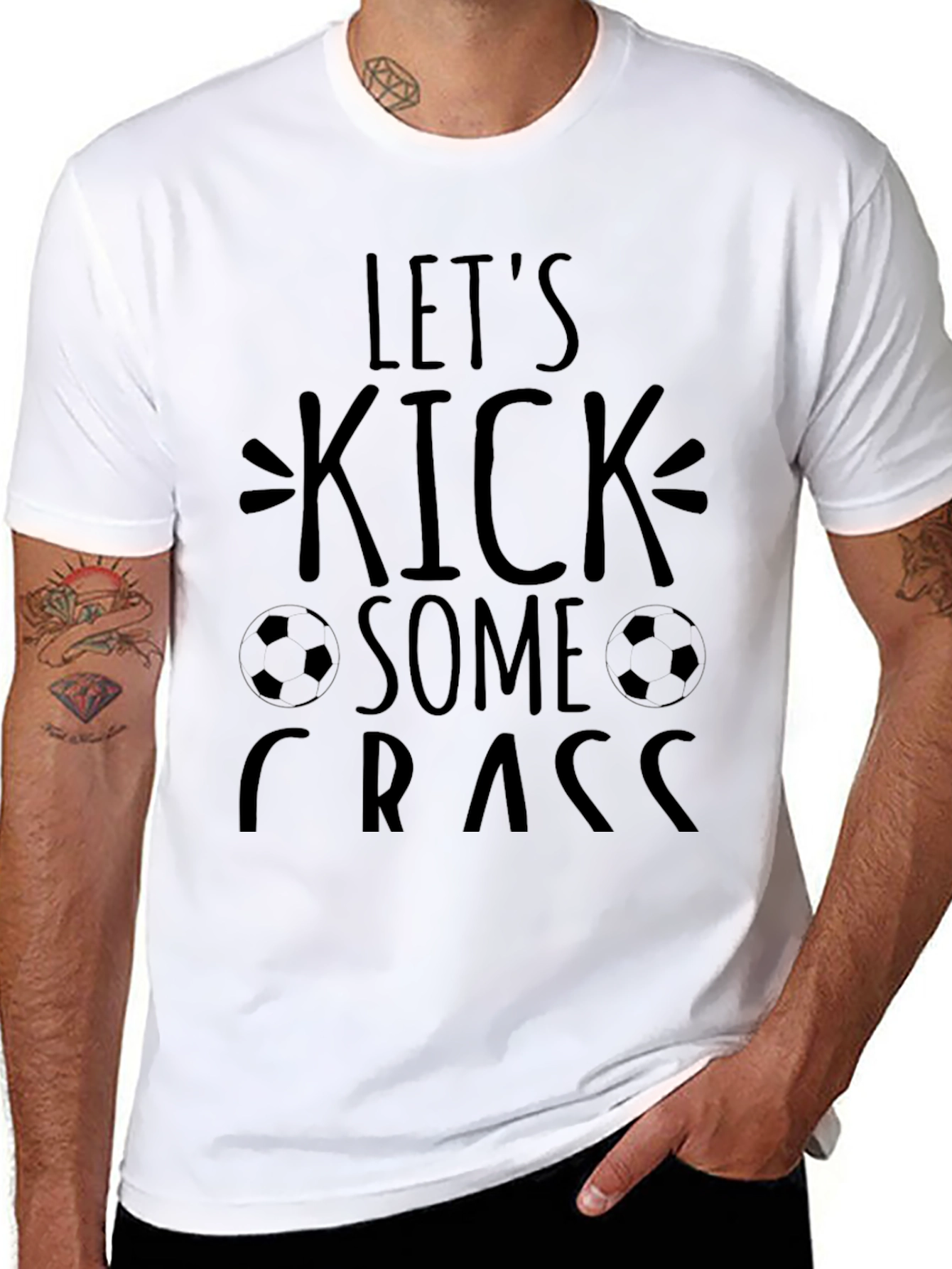 Lets Kick Some Grass Soccer T-Shirt