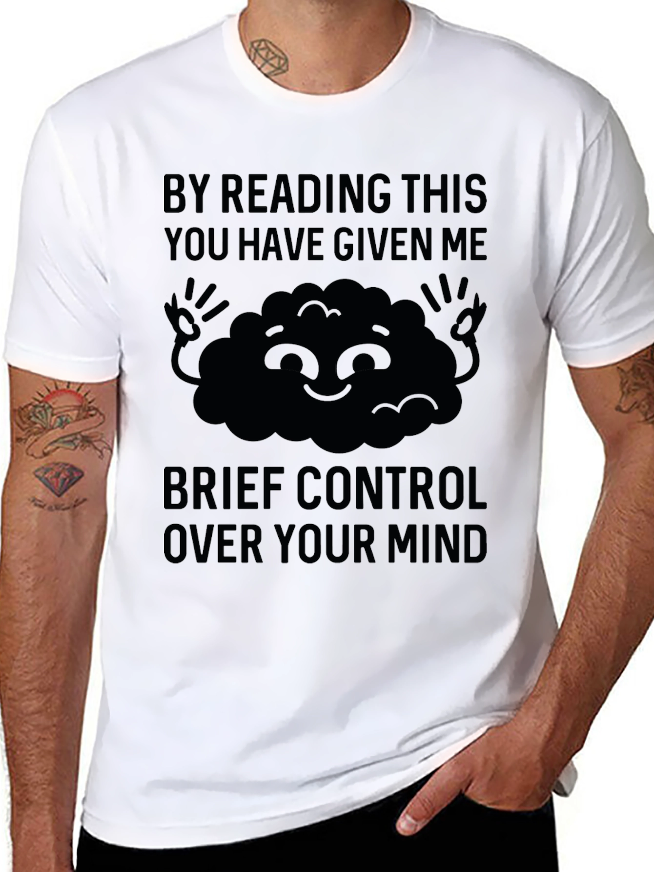 Mind Control Graphic Tee - Funny Reading Shirt