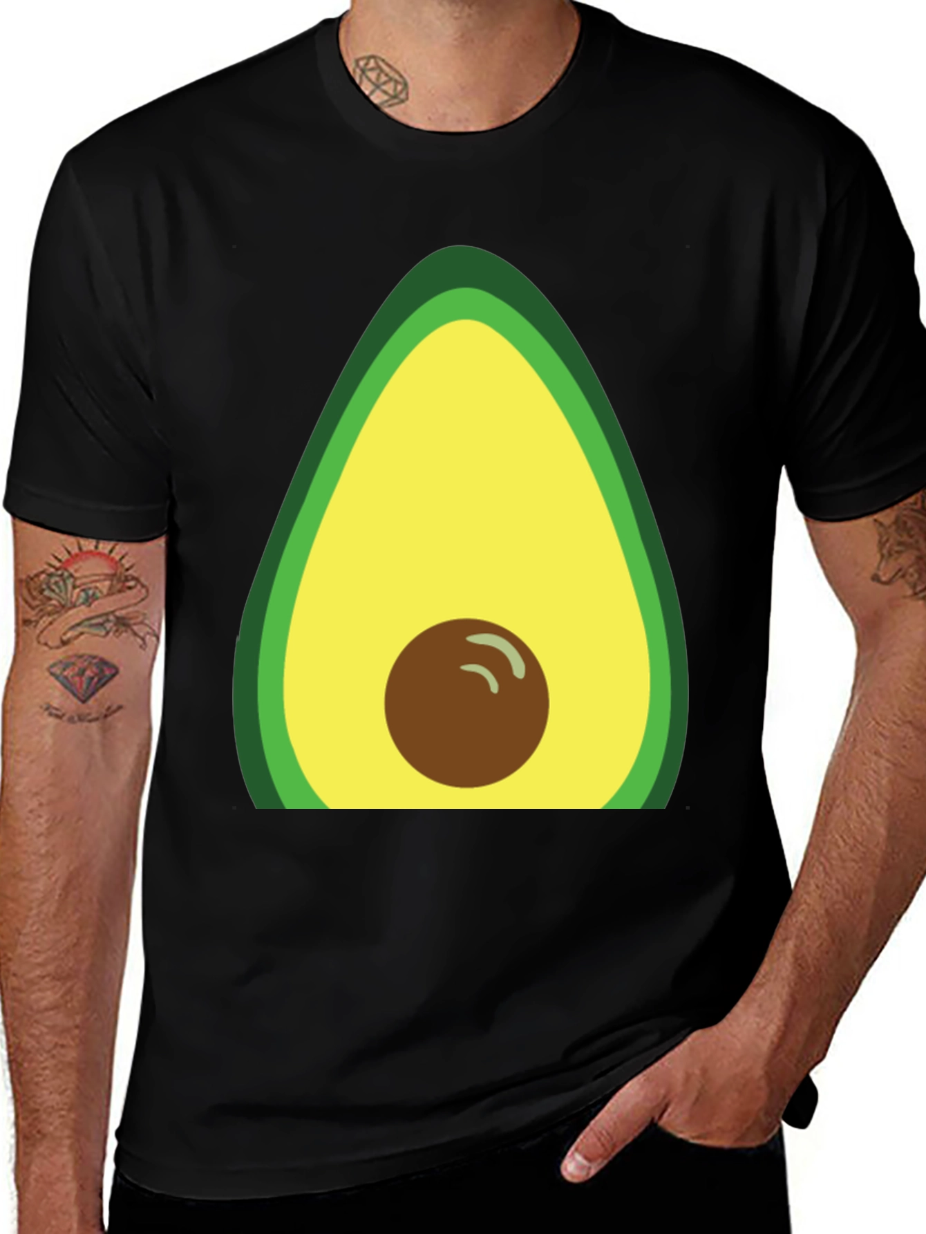 Avocado Graphic T-Shirt - Casual Fruit Tee