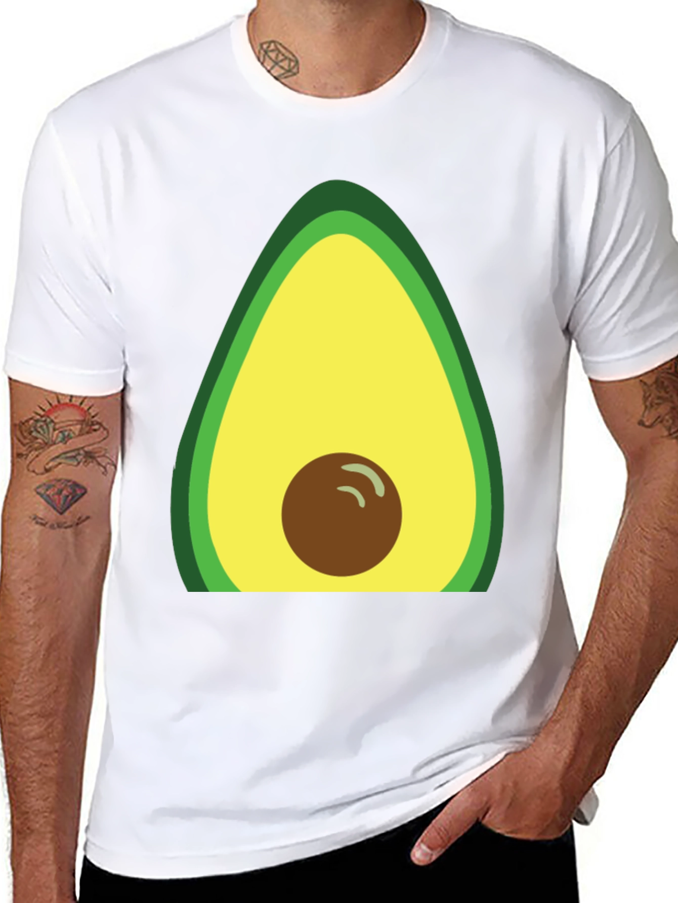 Avocado Graphic T-Shirt - Casual Fruit Tee