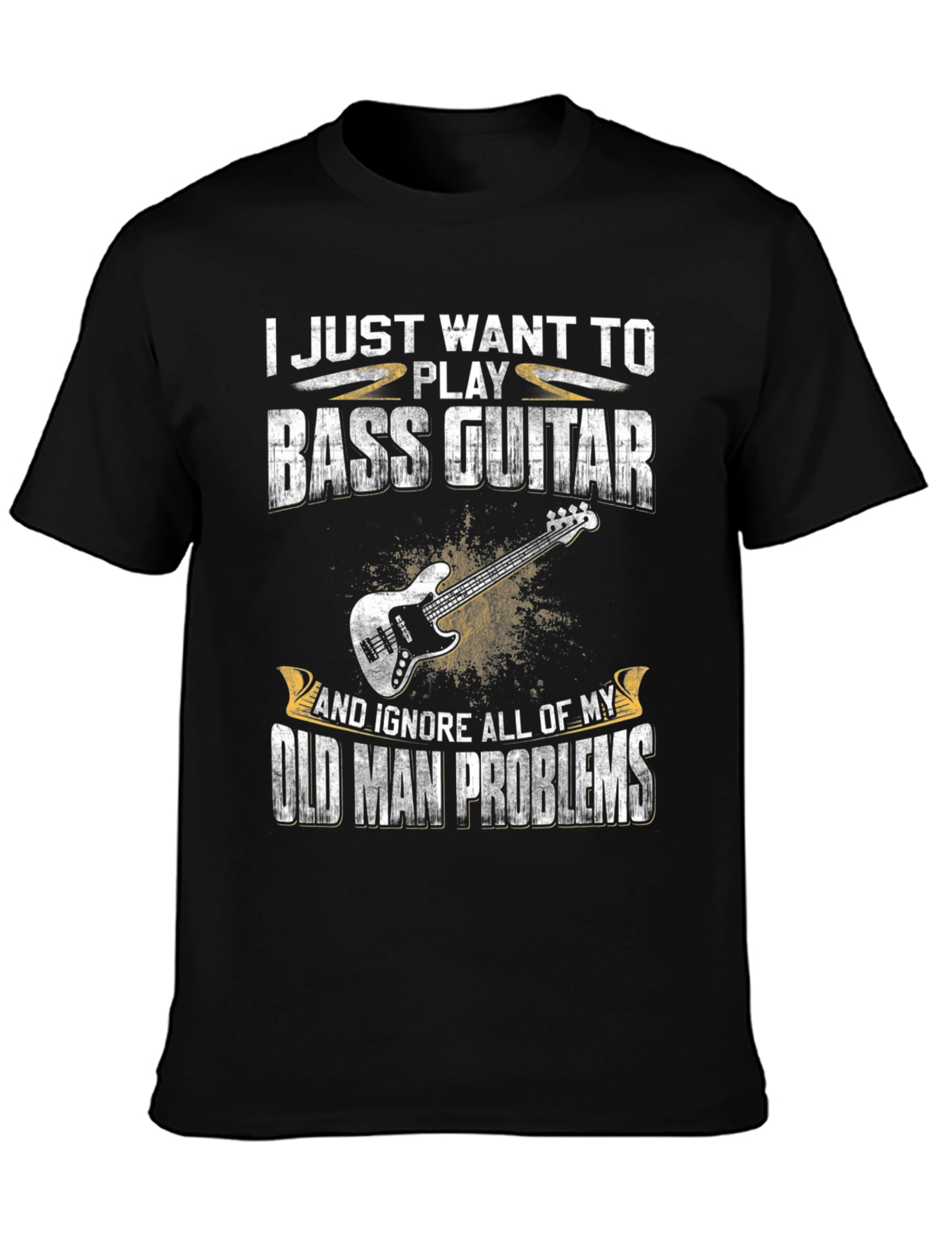 Bass Guitar Old Man Problems Graphic T-Shirt