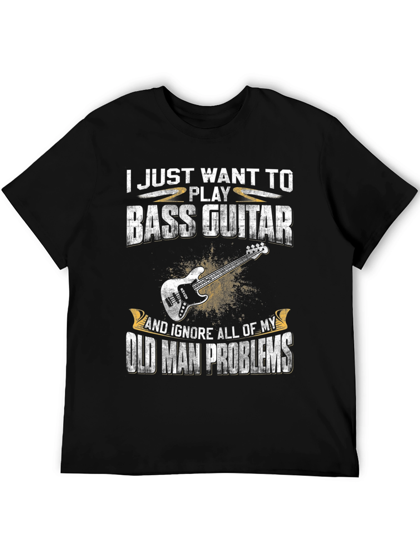 Bass Guitar Old Man Problems Graphic T-Shirt