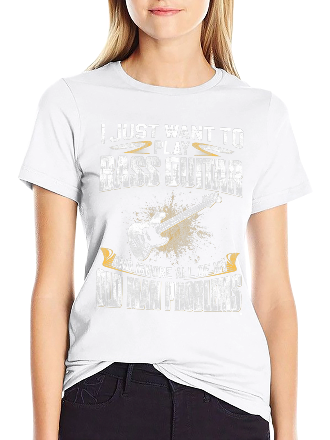 Bass Guitar Old Man Problems Graphic T-Shirt