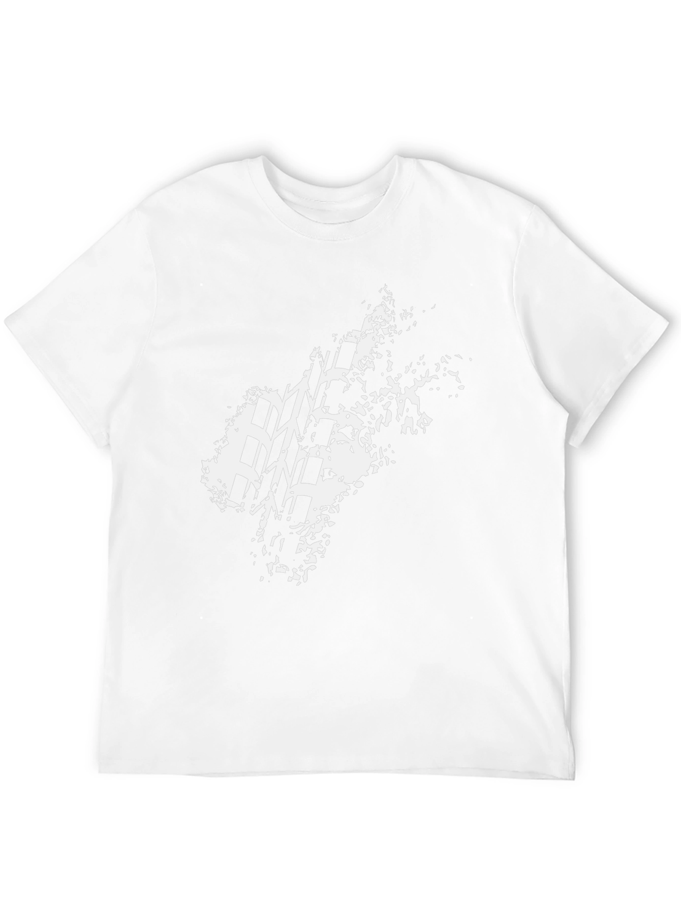 Mens Black T-Shirt with Tire Track Graphic