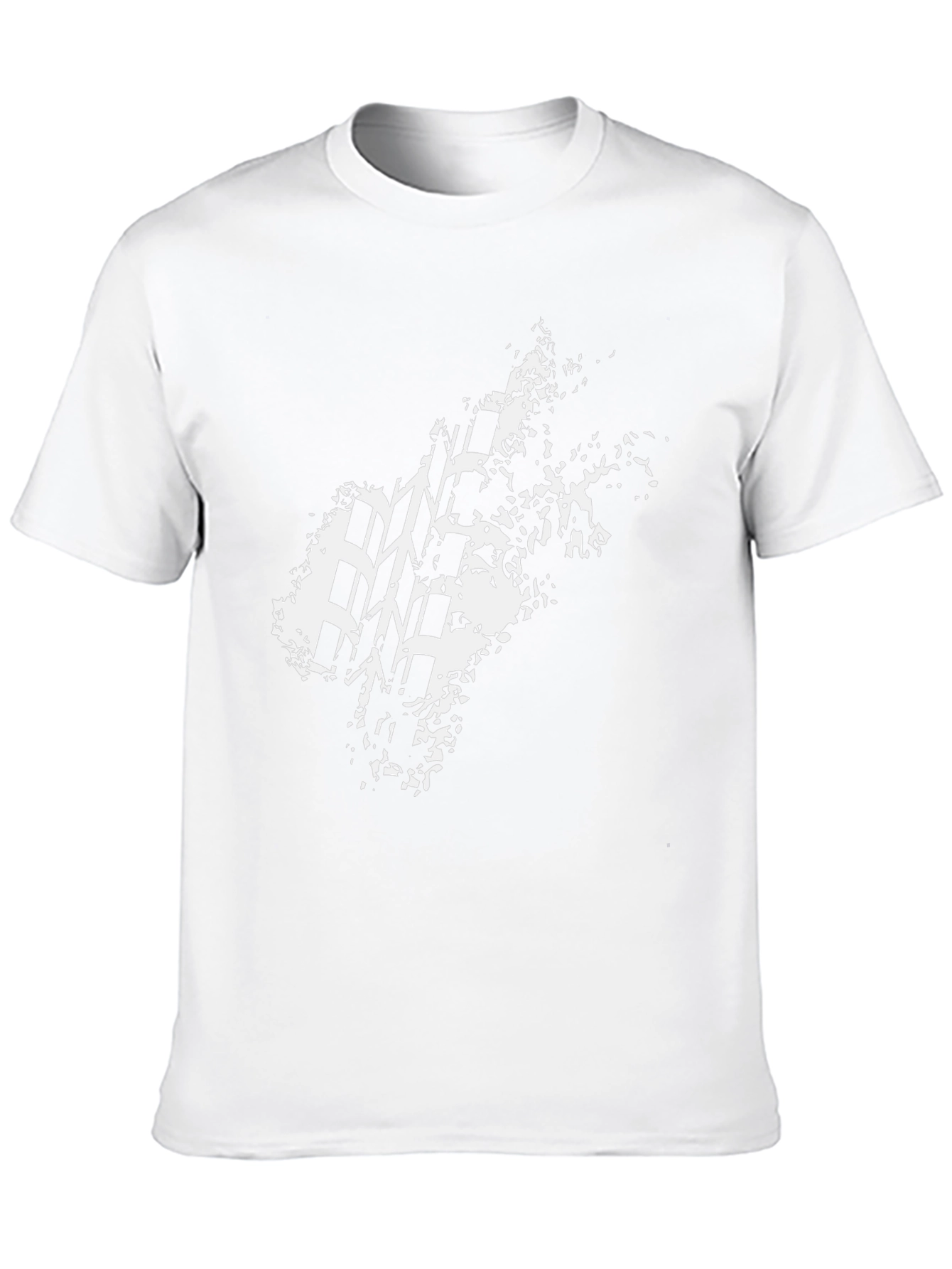 Mens Black T-Shirt with Tire Track Graphic