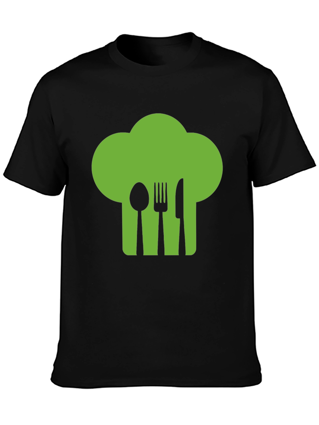 Chef Hat Utensil Graphic Tee - Black