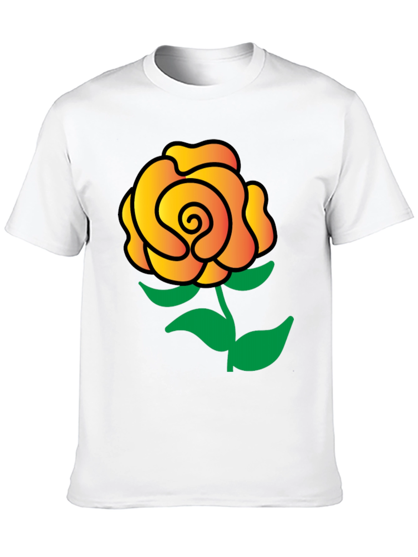Rose Graphic Black T-Shirt