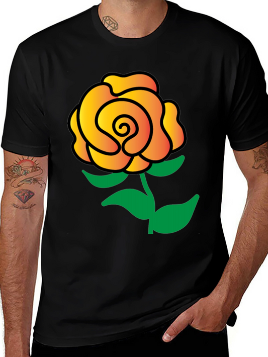 Rose Graphic Black T-Shirt