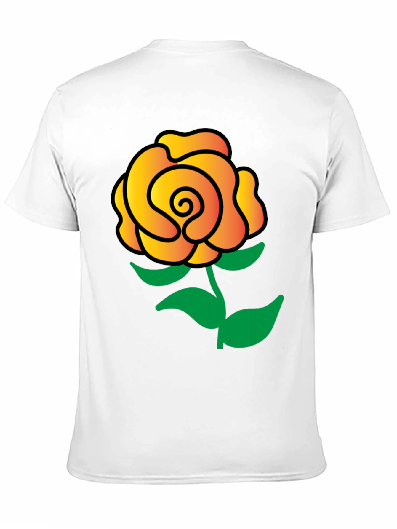 Rose Graphic Black T-Shirt