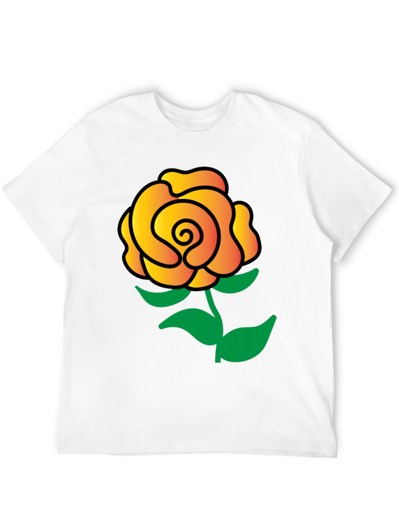 Rose Graphic Black T-Shirt