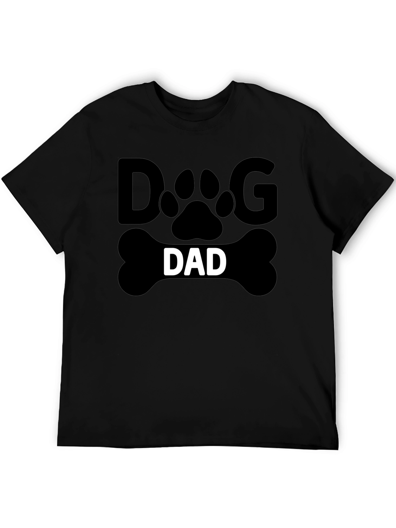 Dog Dad T-Shirt - Paw Print Bone Design