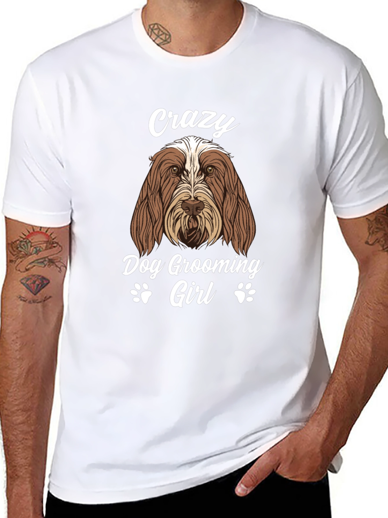 Crazy Dog Grooming Girl T-Shirt