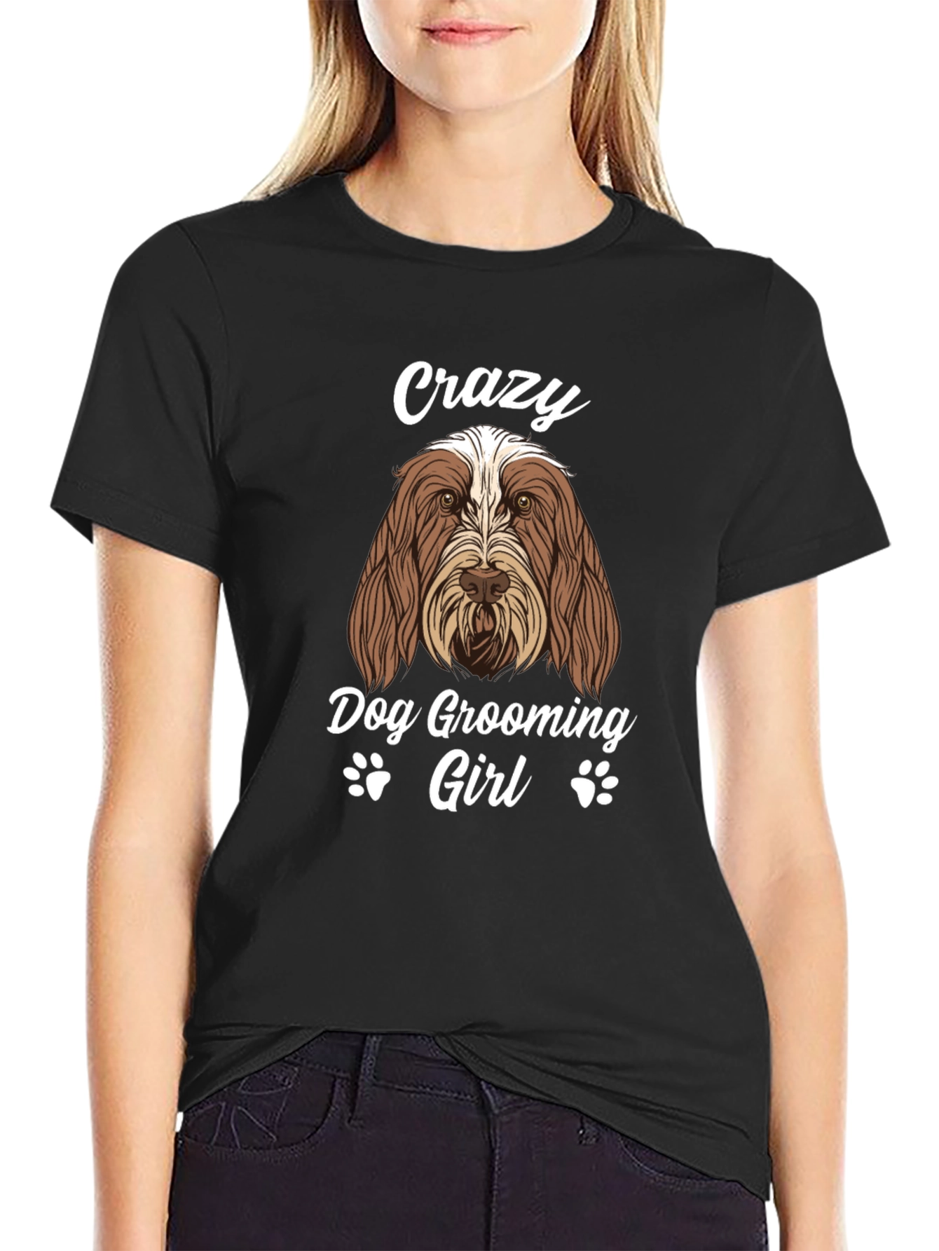 Crazy Dog Grooming Girl T-Shirt