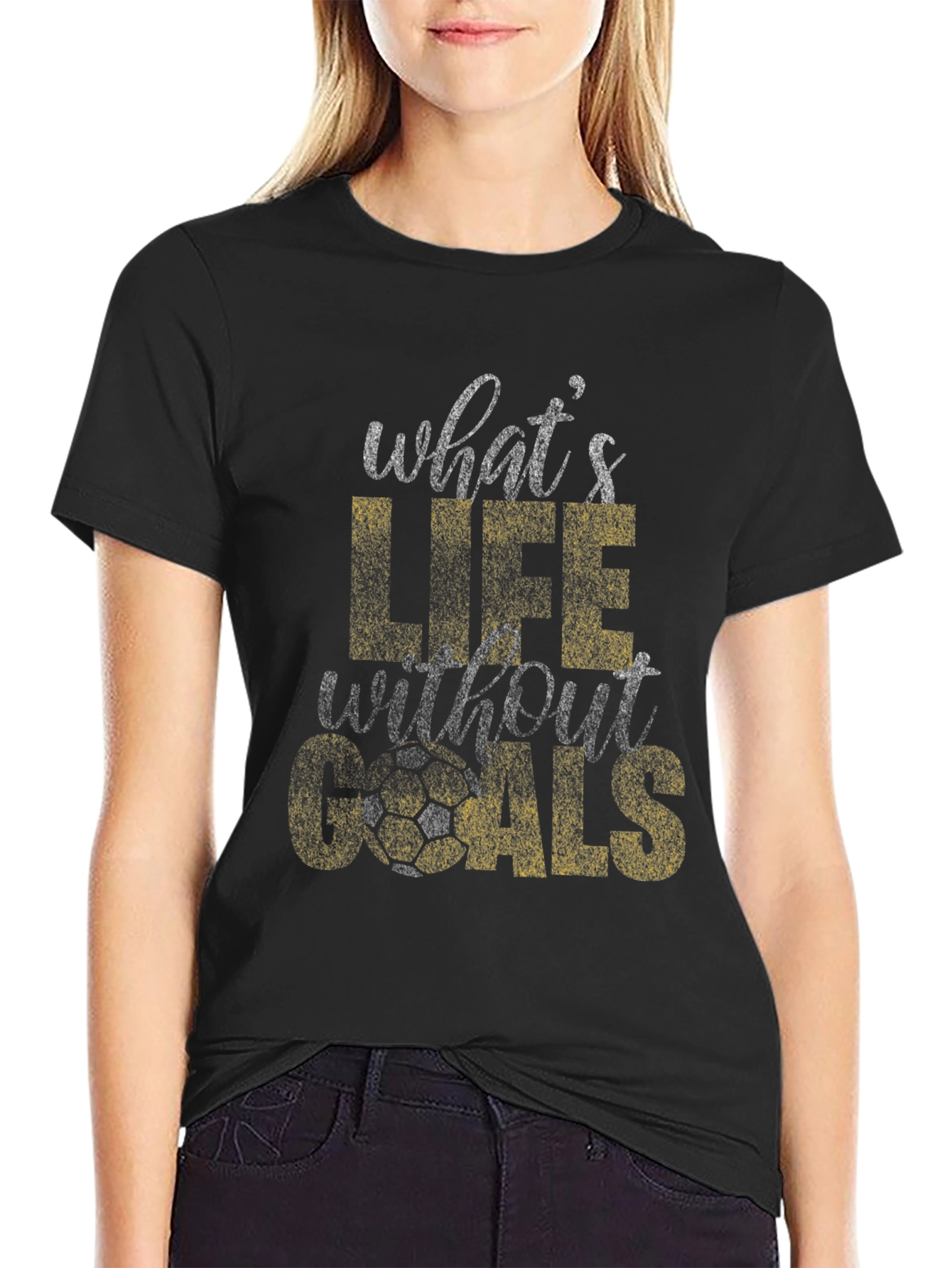 Whats Life Without Goals Soccer Graphic T-Shirt