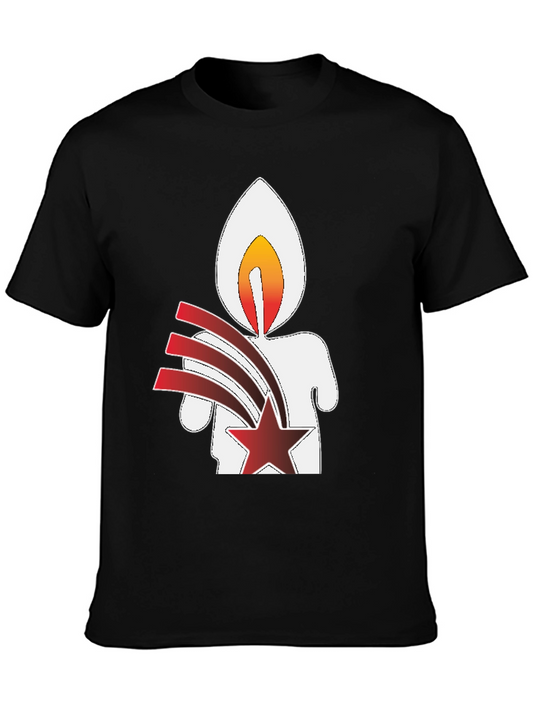 Candle Star Graphic Tee - Black Unisex T-Shirt