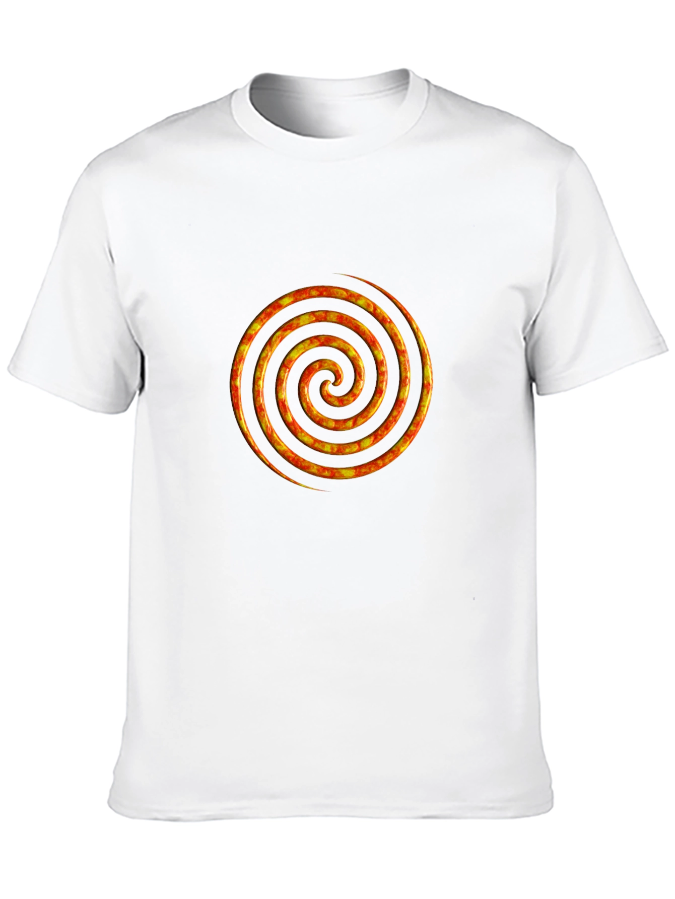 Fiery Spiral Graphic Black T-Shirt