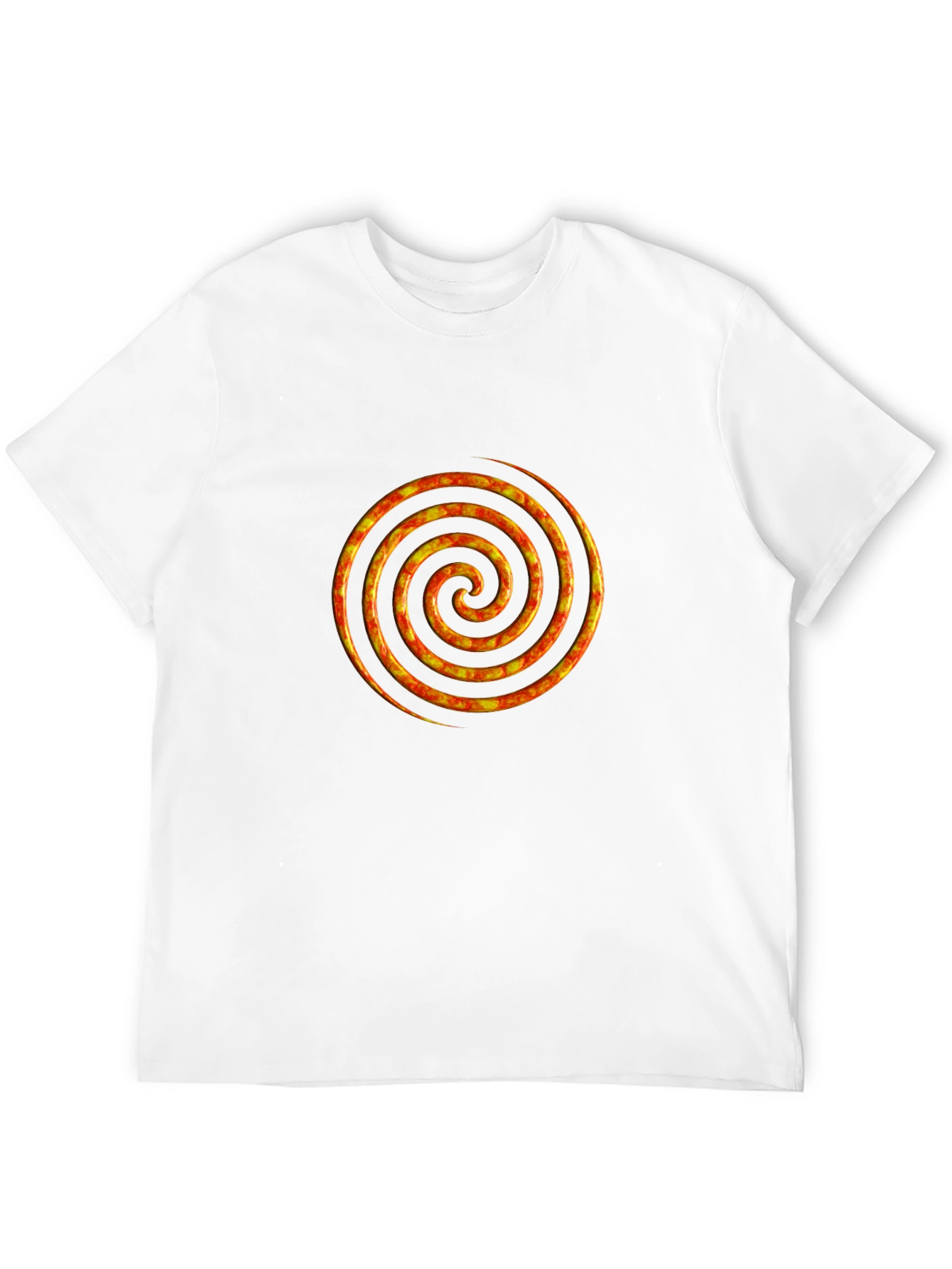 Fiery Spiral Graphic Black T-Shirt