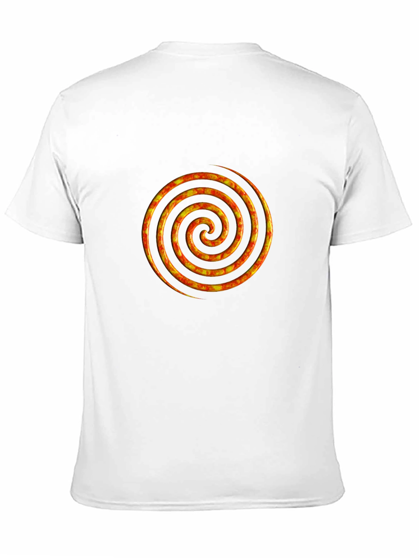 Fiery Spiral Graphic Black T-Shirt