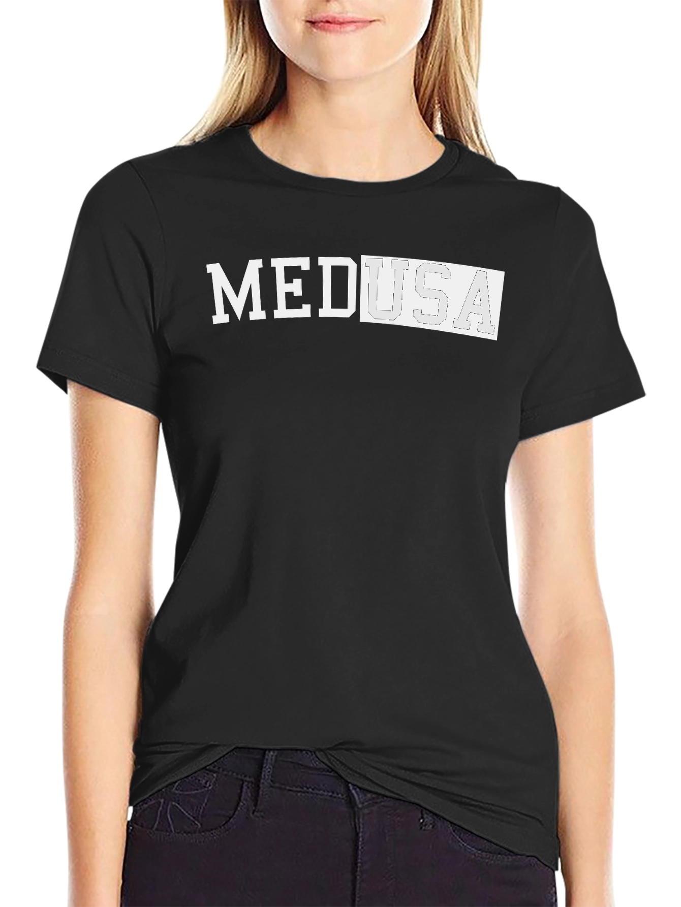 Medusa Graphic Tee - Stylish Black Cotton T-Shirt