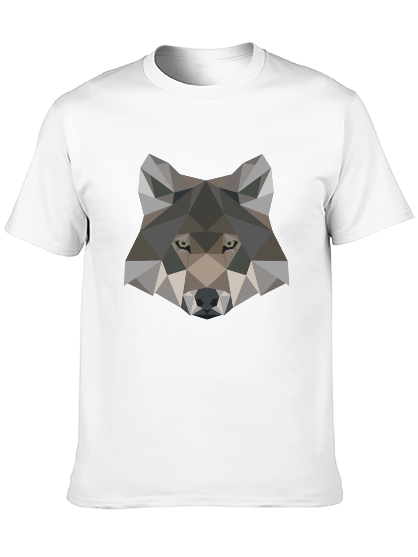 Geometric Wolf Graphic Tee - Stylish Mens T-Shirt