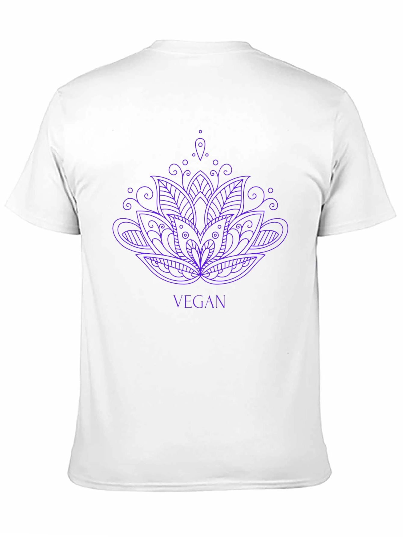 Vegan Lotus Flower Graphic Tee - Black