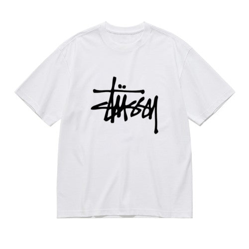 Stussy Heavy Cotton Tee (200g) - Classic Stock Logo Print - S to 3XL