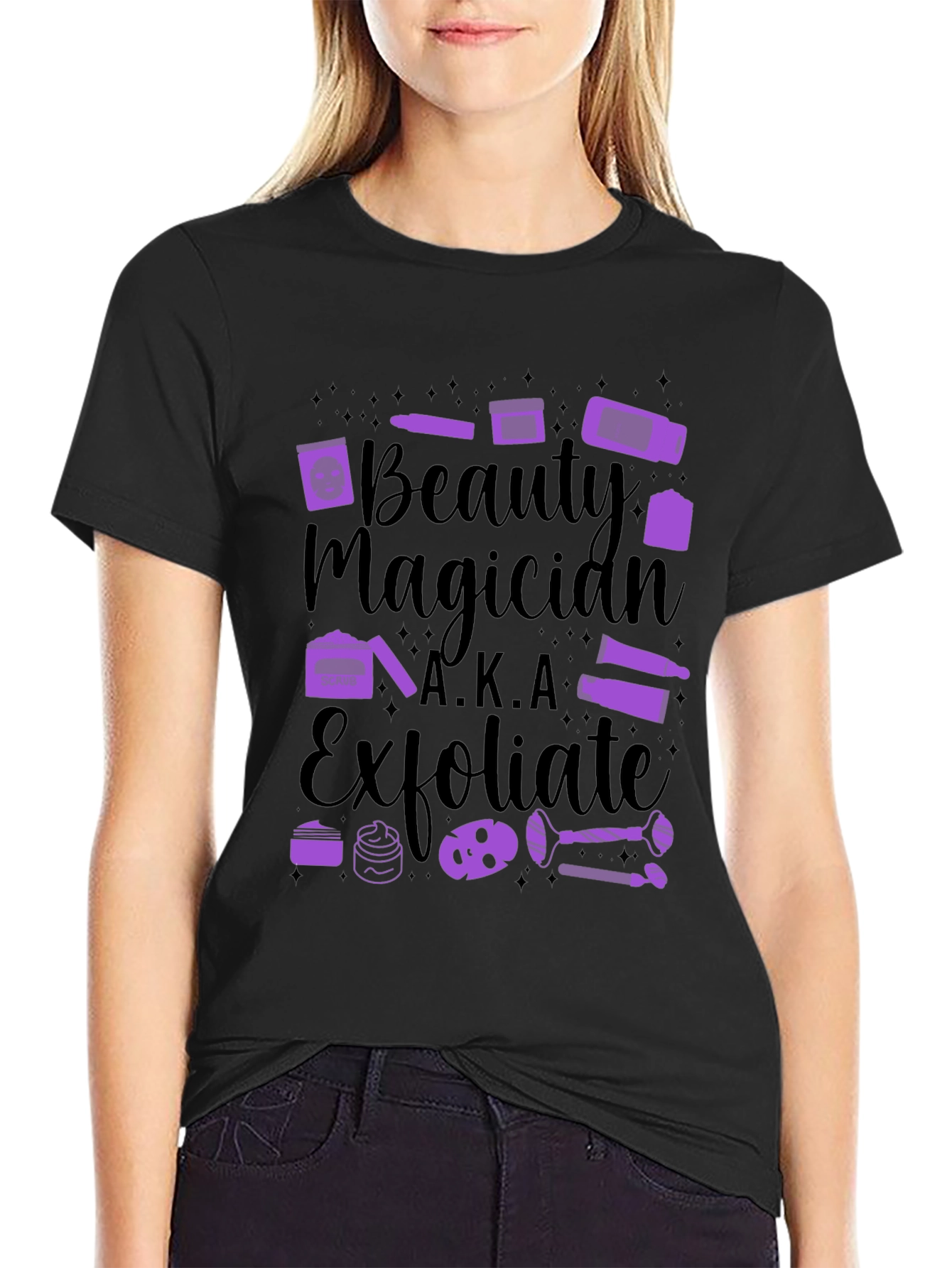 Beauty Magician A.K.A. Exfoliate Black Tee