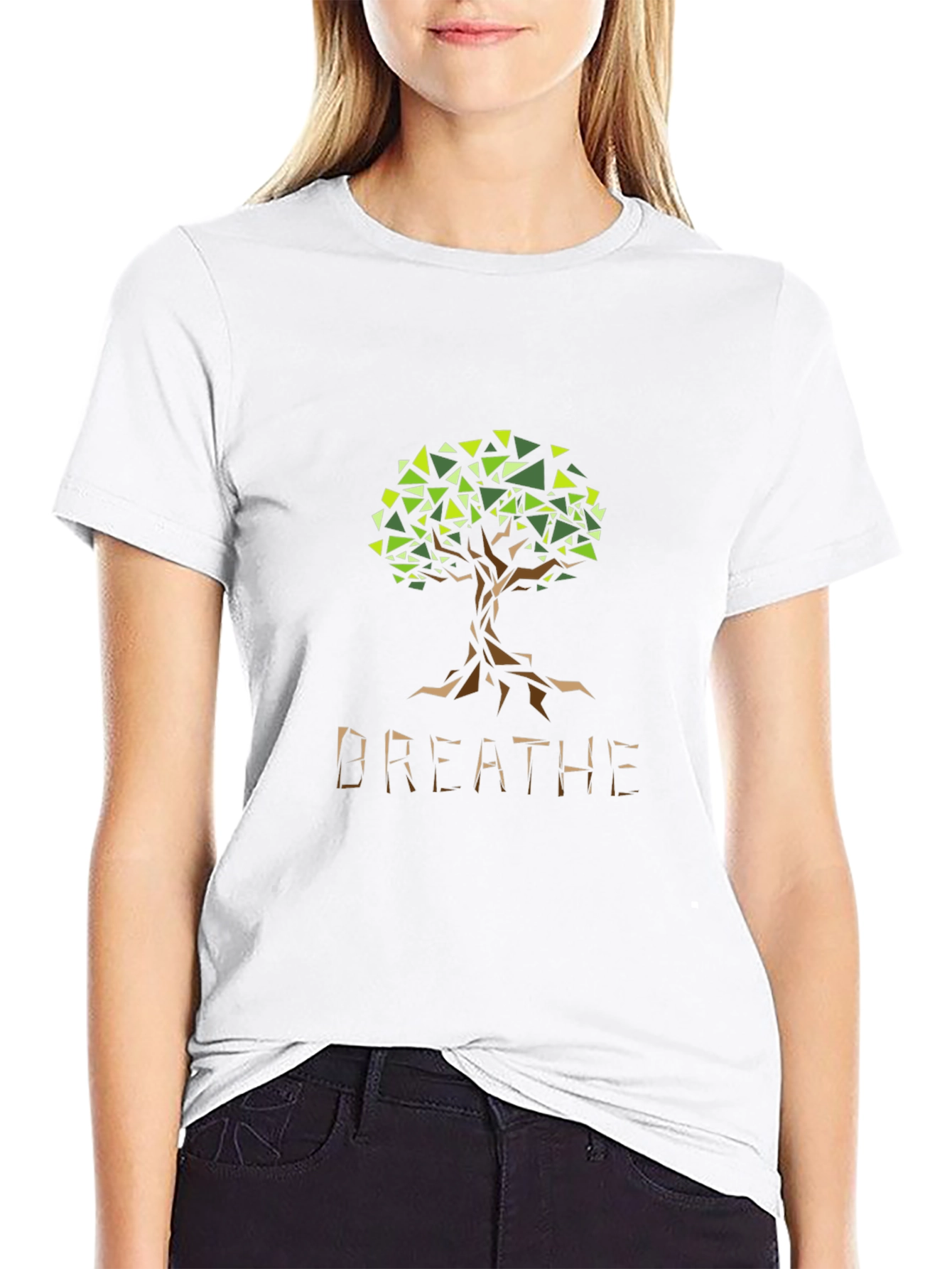 Geometric Tree Breathe Graphic Tee
