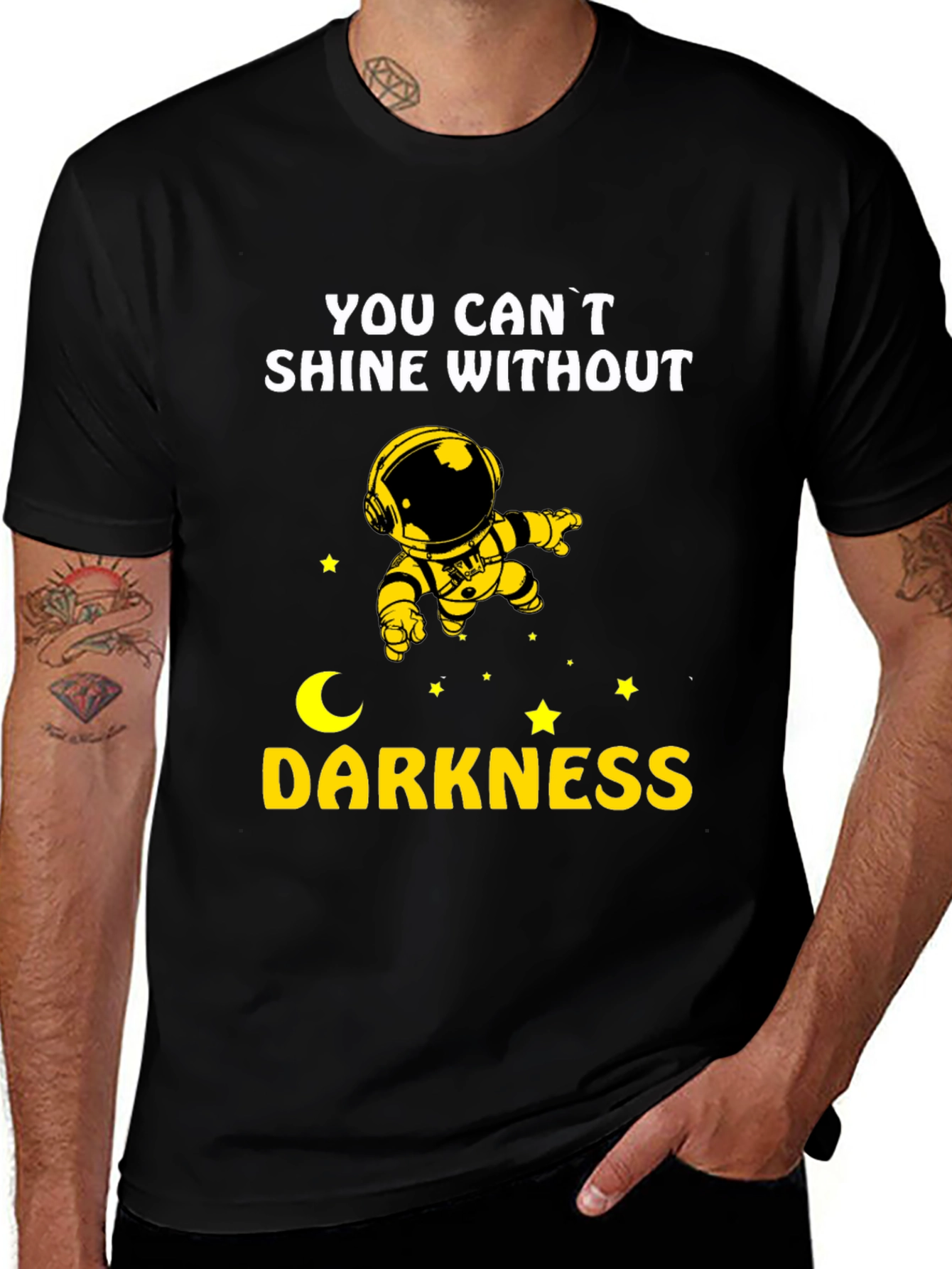 Astronaut Shine Without Darkness Graphic Tee