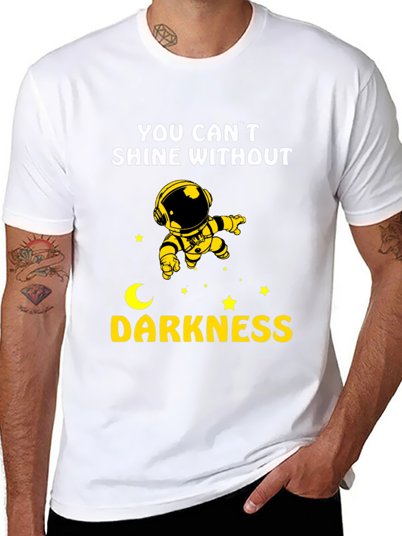 Astronaut Shine Without Darkness Graphic Tee