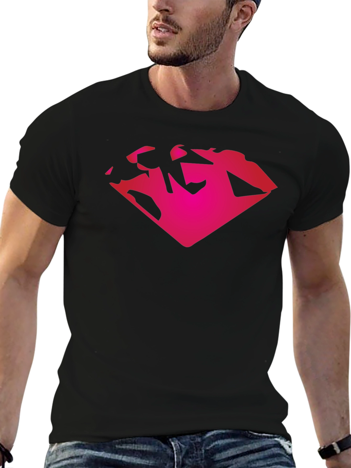 Diamond Graphic Black T-Shirt Casual Wear
